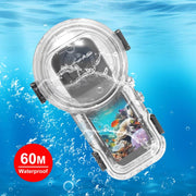 For Insta360 X5 PULUZ Quick Release 60m Water-resistant Sealed Diving Case (Transparent)