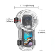 For Insta360 X5 PULUZ Quick Release 60m Water-resistant Sealed Diving Case (Transparent)