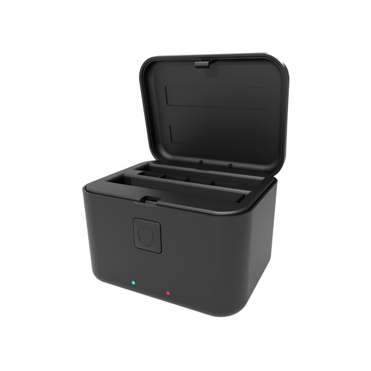 For Insta360 X5 PULUZ Dual-Batteries Charging Box Battery & Memory Card Storage Case (Black) - free shipping - PMC TechLife - Order now!