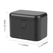 For Insta360 X5 PULUZ Dual-Batteries Charging Box Battery & Memory Card Storage Case (Black)