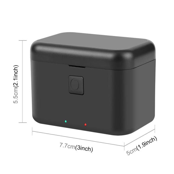 For Insta360 X5 PULUZ Dual-Batteries Charging Box Battery & Memory Card Storage Case (Black)