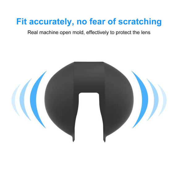 For Insta360 X5 PULUZ Invisible Dive Case Lens Guard Silicone Protective Lens Cap Cover (Black)