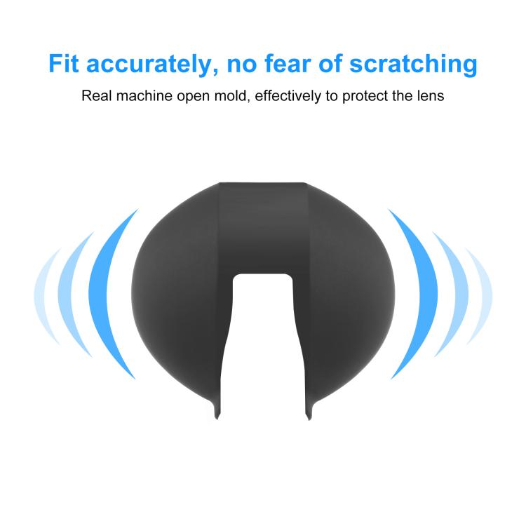 For Insta360 X5 PULUZ Invisible Dive Case Lens Guard Silicone Protective Lens Cap Cover (Black)