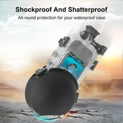 For Insta360 X5 PULUZ Invisible Dive Case Lens Guard Silicone Protective Lens Cap Cover (Black)