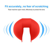 For Insta360 X5 PULUZ Invisible Dive Case Lens Guard Silicone Protective Lens Cap Cover (Red)
