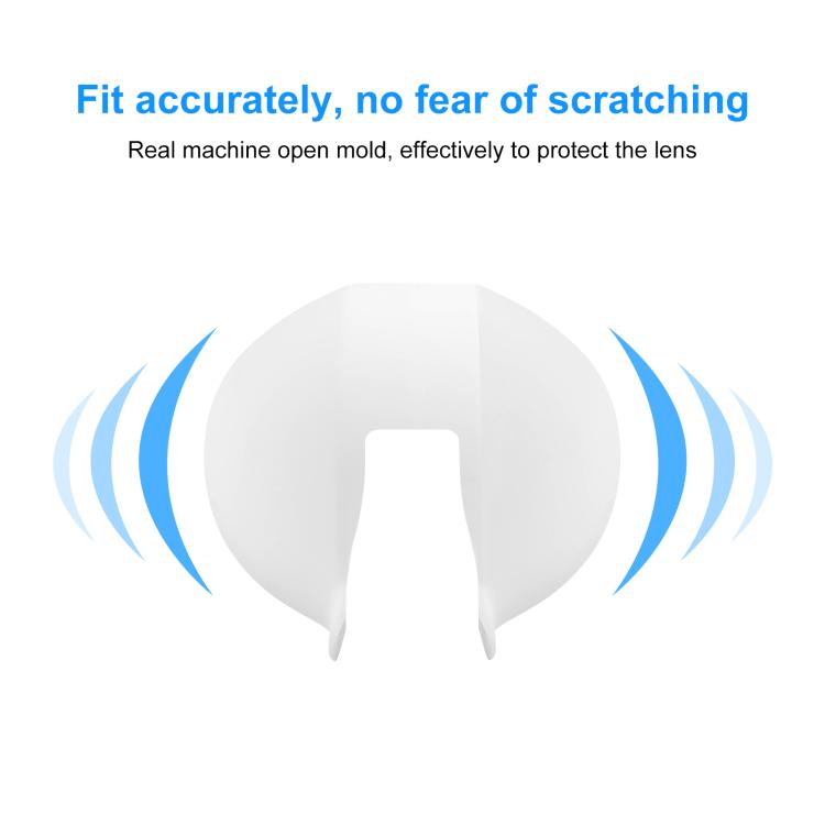 For Insta360 X5 PULUZ Invisible Dive Case Lens Guard Silicone Protective Lens Cap Cover (White)
