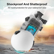For Insta360 X5 PULUZ Invisible Dive Case Lens Guard Silicone Protective Lens Cap Cover (White)
