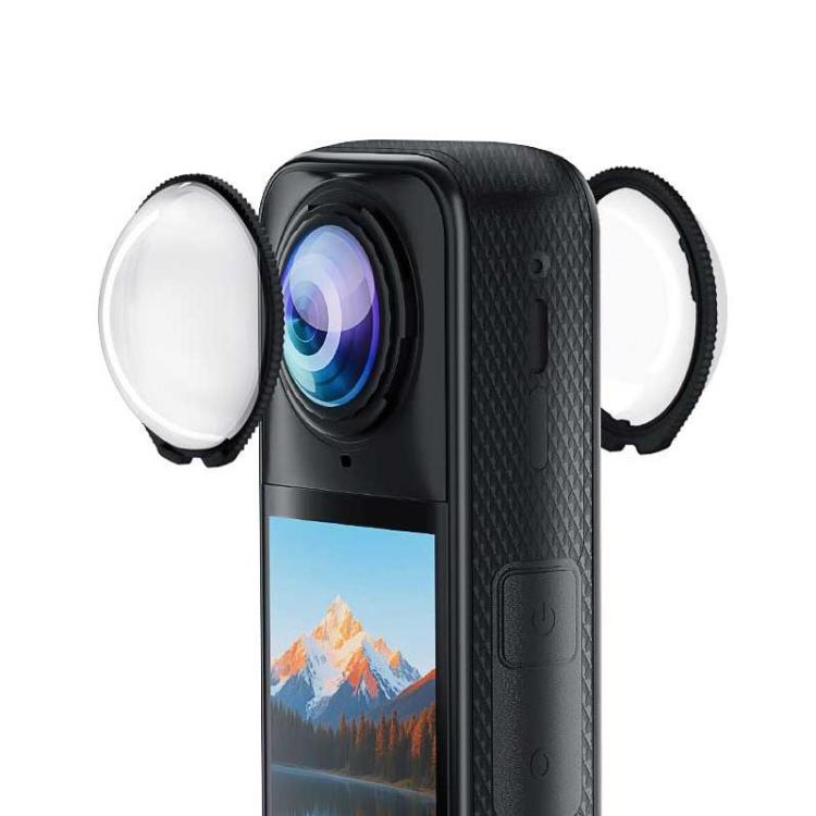 For Insta360 X5 PULUZ Standard Rotation PC Lens Guard  Protective Cover (Transparent) - free shipping - PMC TechLife - Order now!