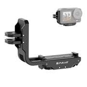 For DJI Osmo Action 5 Pro / 4 PULUZ Vertical Horizontal Shooting Quick Release Metal Magnetic L Bracket (Black)