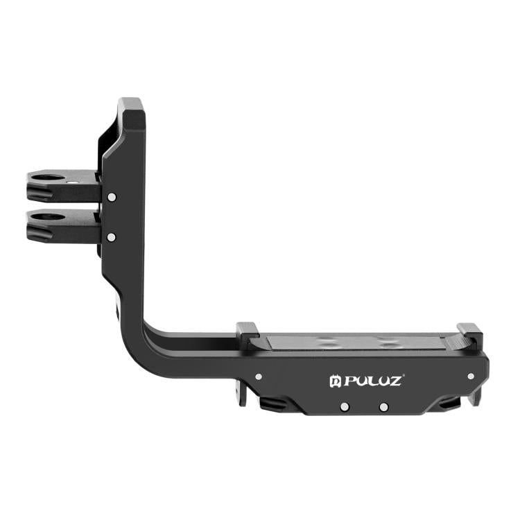 For DJI Osmo Action 5 Pro / 4 PULUZ Vertical Horizontal Shooting Quick Release Metal Magnetic L Bracket (Black)