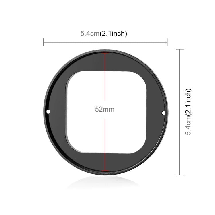 For Insta360 Ace Pro 2 PULUZ 52mm UV Lens Filter Adapter Ring with Lens Cover (Black)