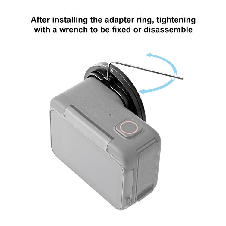 For Insta360 Ace Pro 2 PULUZ 52mm UV Lens Filter Adapter Ring with Lens Cover (Black) - free shipping - PMC TechLife - Order now!