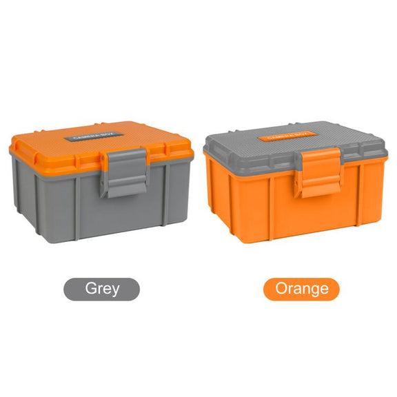 For DJI Osmo Action 5 Pro / 4 / 3 PULUZ Water-resistant Hard Carrying Suitcase Outdoor Protective Storage Box (Grey)
