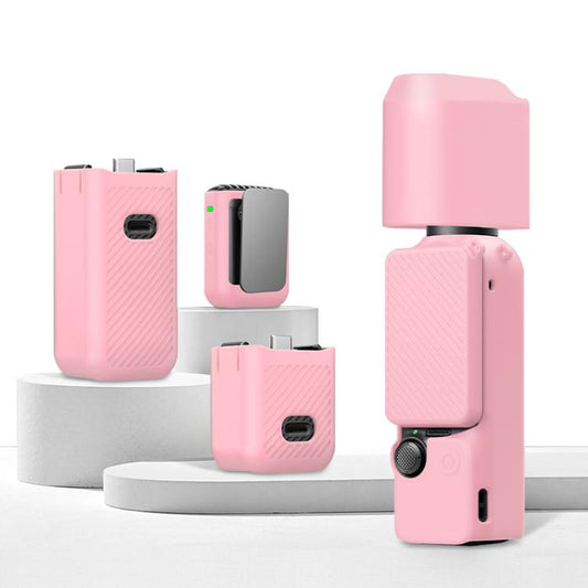 For DJI OSMO Pocket 3 PULUZ 6 in 1 Body Lens Handle Screen Mic Silicone TPU Cover (Pink) - free shipping - PMC Jewellery - Order now!