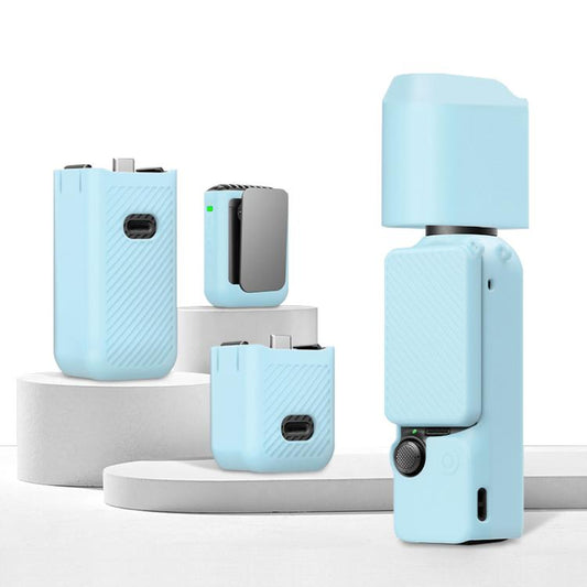 For DJI OSMO Pocket 3 PULUZ 6 in 1 Body Lens Handle Screen Mic Silicone TPU Cover (Mint Green) - free shipping - PMC Jewellery - Order now!