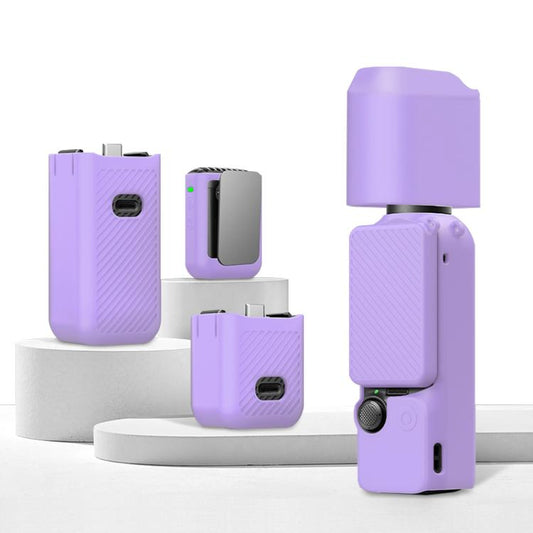 For DJI OSMO Pocket 3 PULUZ 6 in 1 Body Lens Handle Screen Mic Silicone TPU Cover (Purple) - free shipping - PMC Jewellery - Order now!
