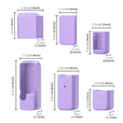 For DJI OSMO Pocket 3 PULUZ 6 in 1 Body Lens Handle Screen Mic Silicone TPU Cover (Purple)