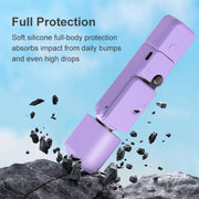 For DJI OSMO Pocket 3 PULUZ 6 in 1 Body Lens Handle Screen Mic Silicone TPU Cover (Purple)
