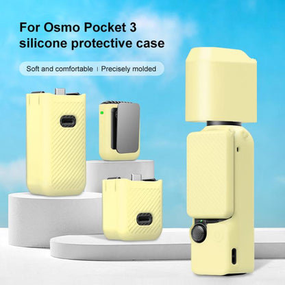 For DJI OSMO Pocket 3 PULUZ 6 in 1 Body Lens Handle Screen Mic Silicone TPU Cover (Yellow) - free shipping - PMC Jewellery - Order now!