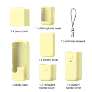 For DJI OSMO Pocket 3 PULUZ 6 in 1 Body Lens Handle Screen Mic Silicone TPU Cover (Yellow)