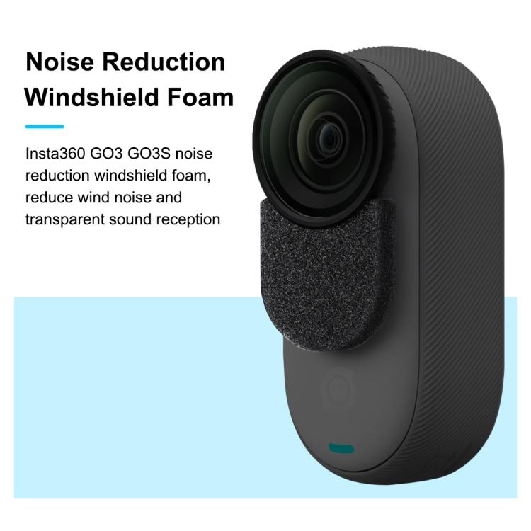 For Insta360 GO 3 / 3S PULUZ 6pcs Noise Reduction Windshield Foam Gasket (Black) - free shipping - PMC TechLife - Order now!