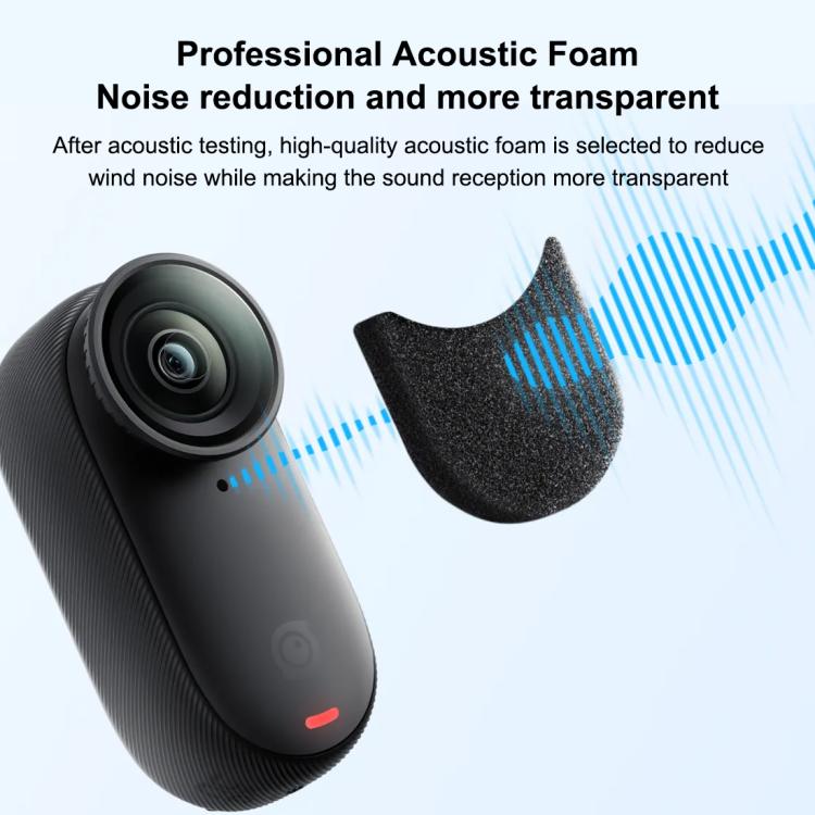 For Insta360 GO 3 / 3S PULUZ 6pcs Noise Reduction Windshield Foam Gasket (Black)