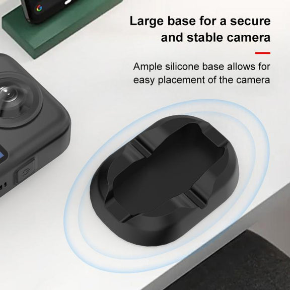 For DJI Osmo 360 PULUZ Desktop Silicone Base Stand (Black)