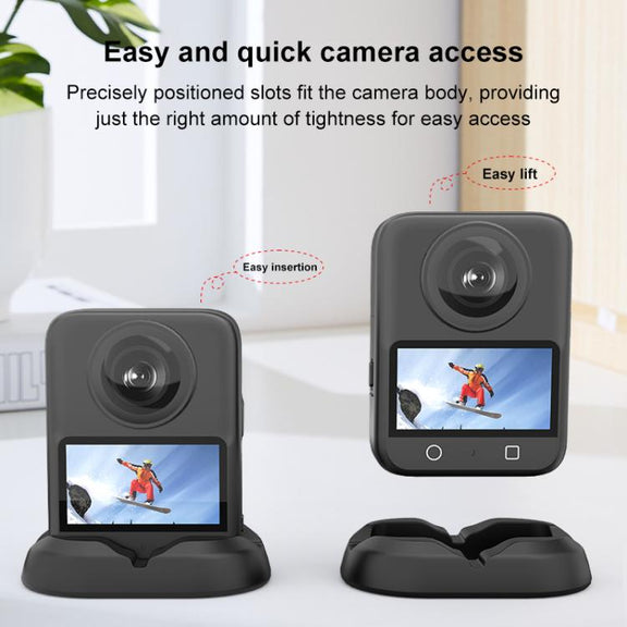 For DJI Osmo 360 PULUZ Desktop Silicone Base Stand (Black)