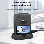 For DJI Osmo 360 PULUZ Desktop Silicone Base Stand (Black)