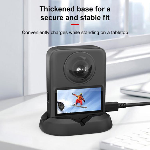 For DJI Osmo 360 PULUZ Desktop Silicone Base Stand (Black)