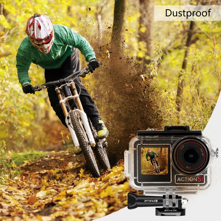 For DJI Osmo Action 5 Pro / 3 / 4 PULUZ 60m Underwater Waterproof Housing Diving Case with Cold Shoe & Buckle Basic Mount & Screw - free shipping - PMC TechLife - Order now!