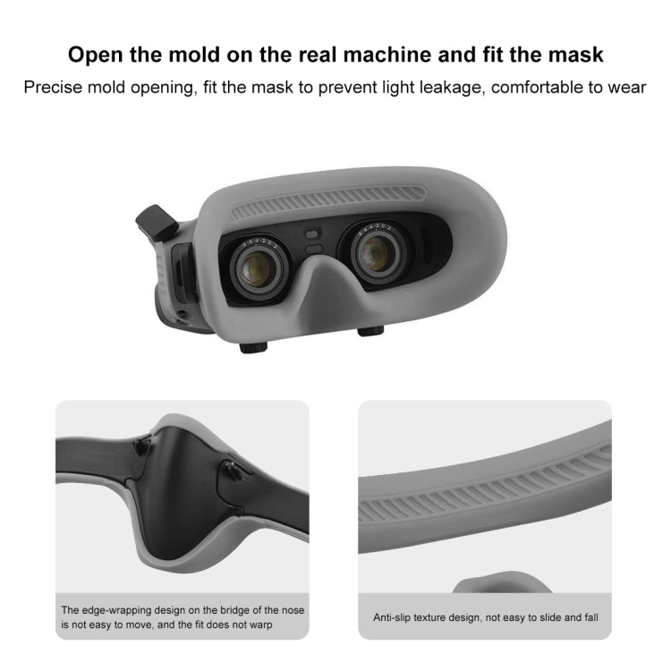 For DJI Avata Goggles 2 PULUZ Flying Eye Mask Silicone Protective Case (Grey) - Cases & Bags by PULUZ | Online Shopping South Africa | PMC Jewellery | Buy Now Pay Later Mobicred