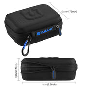 PULUZ Water-resistant Carrying and Travel Case for GoPro, DJI Osmo Action and other Sport Cameras Accessories, Small Size: 16cm x 12cm x 7cm(Black)