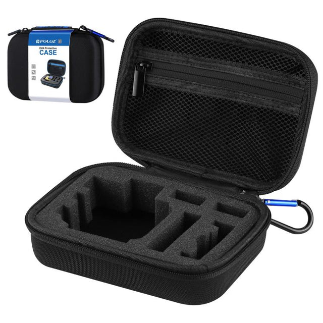 PULUZ Water-resistant Carrying and Travel Case for GoPro, DJI Osmo Action and other Sport Cameras Accessories, Small Size: 16cm x 12cm x 7cm(Black)