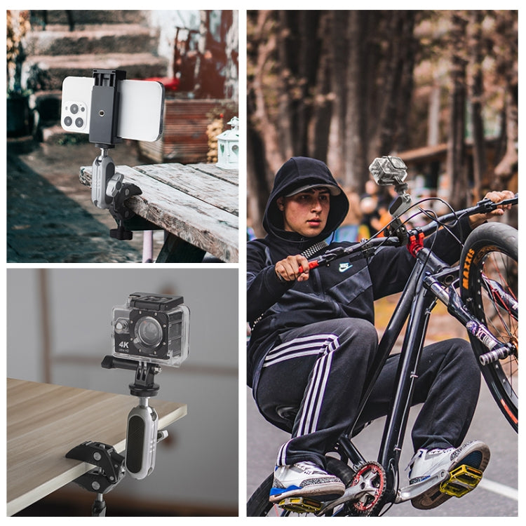 PULUZ Crab Pliers Clip Arm Mount with Phone Clamp for Phone & Sports Camera - Holders by PULUZ | Online Shopping South Africa | PMC TechLife | Buy Now Pay Later Mobicred