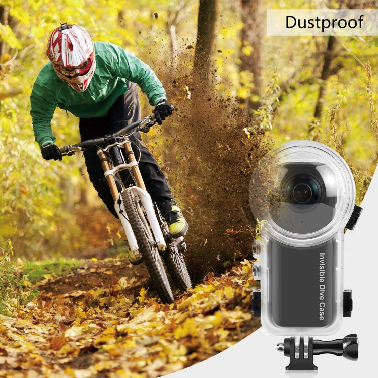 For Insta360 X3 PULUZ Invisible Dive Case 50m Waterproof Sealed Case (Transparent) - free shipping - PMC Jewellery - Order now!