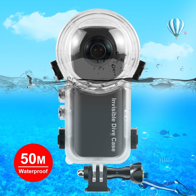 For Insta360 X3 PULUZ Invisible Dive Case 50m Water-resistant Sealed Case (Transparent)