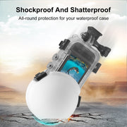 For Insta360 X3 / X4 PULUZ Invisible Dive Case Lens Guard Silicone Protective Cover (White)