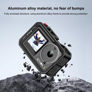 For DJI Osmo Action 5 Pro / 4 / 3 PULUZ All-inclusive Aluminum Alloy Cage Expansion Adapter Frame with Lens Cover (Black)