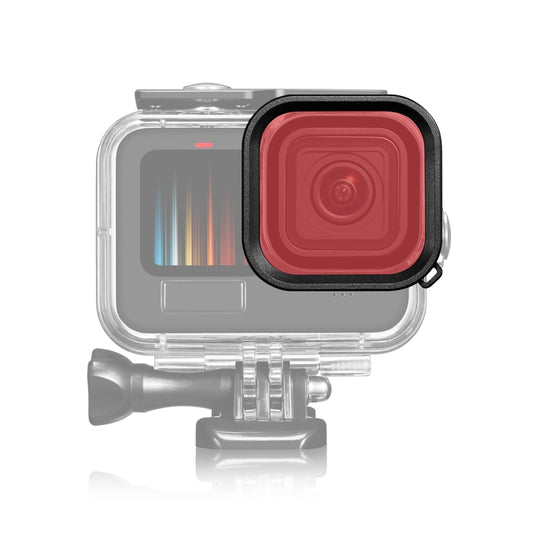 PULUZ Square Housing Diving Color Lens Filter For GoPro HERO13 Black /12 Black /11 Black /10 Black /9 Black, Only for PU527 Diving Case(Pink) - Lens Filter by PULUZ | Online Shopping South Africa | PMC Jewellery | Buy Now Pay Later Mobicred