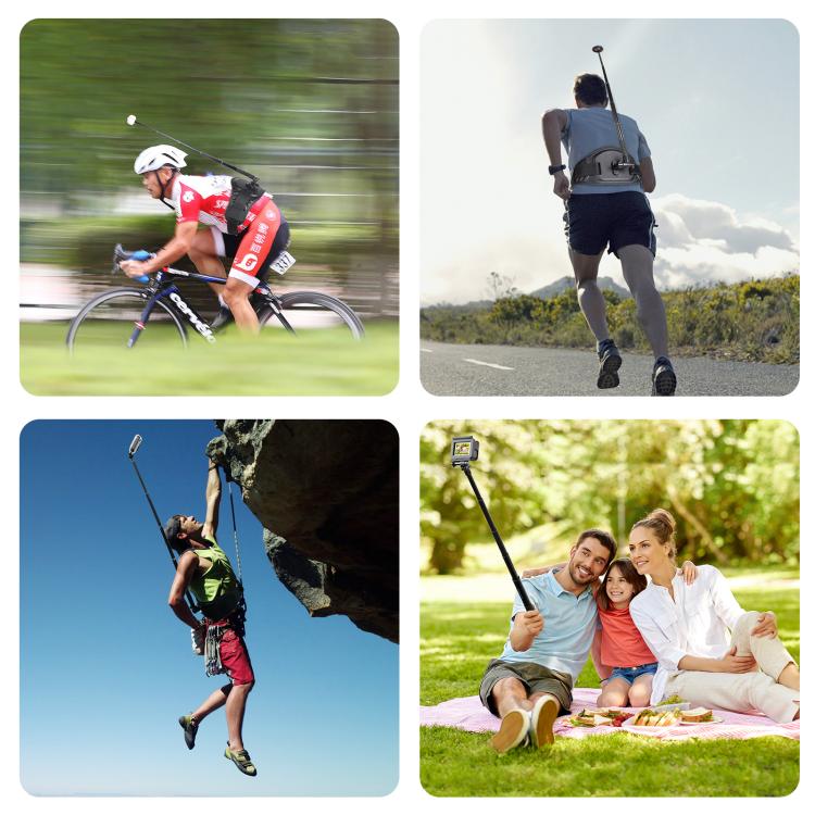 PULUZ Waist Belt Mount Strap with Selfie Stick Monopod for GoPro, Insta360, DJI and Other Action Cameras - free shipping - PMC Jewellery - Order now!