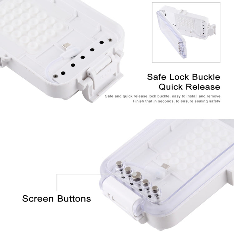 PULUZ 45m/147ft Water-resistant Diving Case Photo Video Taking Underwater Housing Cover for iPhone 16 / 16 Pro / 15 / 15 Pro, Galaxy, Huawei, Xiaomi, Google Android OTG Smartphones with Type-C Port(White) - free shipping - PMC TechLife - Order now!