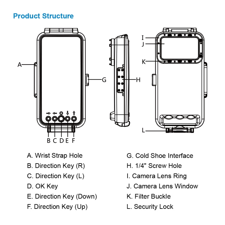PULUZ 45m/147ft Waterproof Diving Case Photo Video Taking Underwater Housing Cover for iPhone 16 / 16 Pro / 15 / 15 Pro, Galaxy, Huawei, Xiaomi, Google Android OTG Smartphones with Type-C Port(White) - free shipping - PMC Jewellery - Order now!