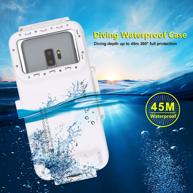 PULUZ 45m/147ft Water-resistant Diving Case Photo Video Taking Underwater Housing Cover for iPhone 16 / 16 Pro / 15 / 15 Pro, Galaxy, Huawei, Xiaomi, Google Android OTG Smartphones with Type-C Port(White) - free shipping - PMC TechLife - Order now!