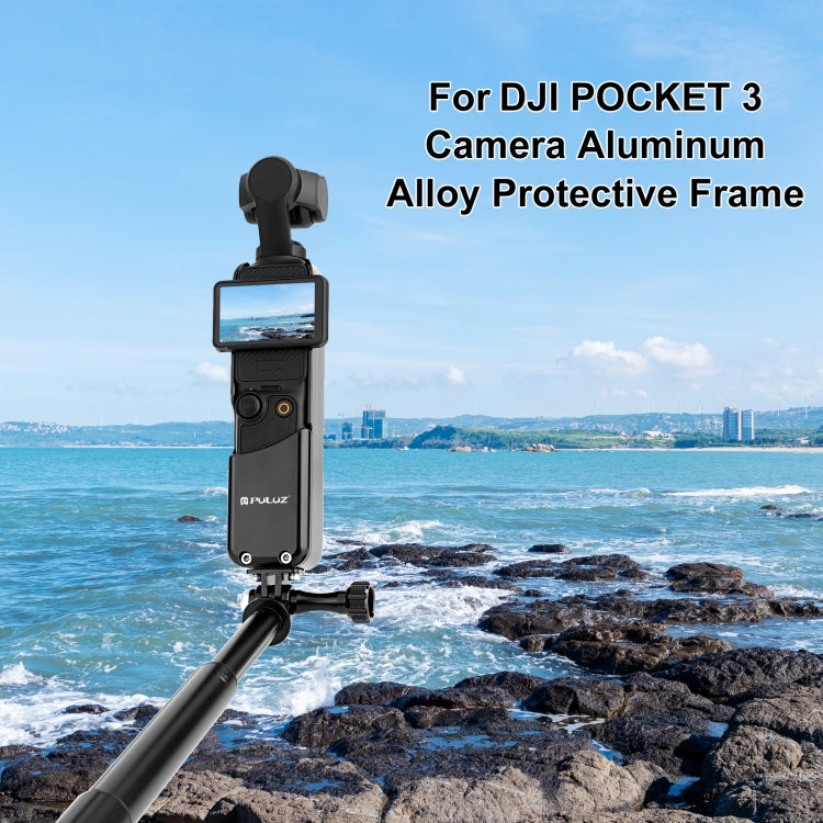 For DJI OSMO Pocket 3 PULUZ Metal Protection Frame Cage Adapter Bracket (Black) - free shipping - PMC TechLife - Order now!