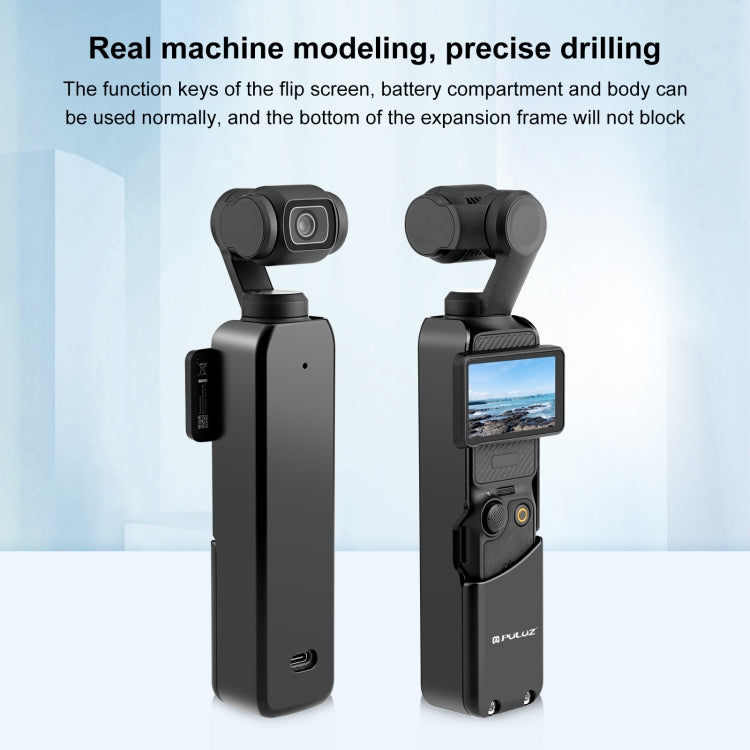 For DJI OSMO Pocket 3 PULUZ Metal Protection Frame Cage Adapter Bracket (Black) - free shipping - PMC TechLife - Order now!