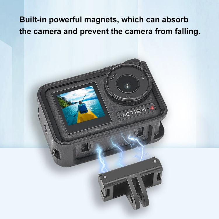 For DJI Osmo Action 5 Pro / 4 / 3 / Osmo 360 PULUZ Magnetic Quick Release Base Expansion Mount (Black) - free shipping - PMC Jewellery - Order now!