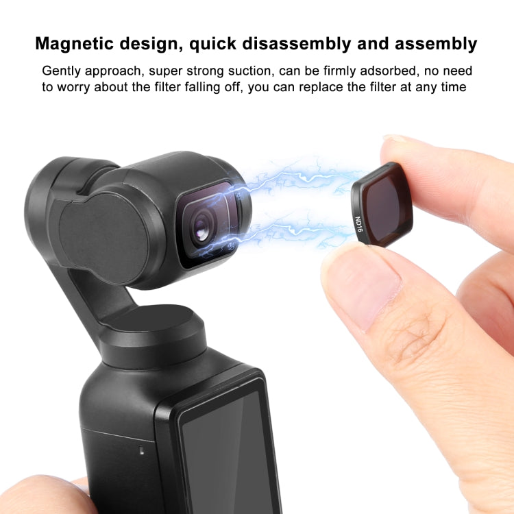 For DJI Osmo Pocket 3 PULUZ Magnetic ND16 Camera Lens Filter