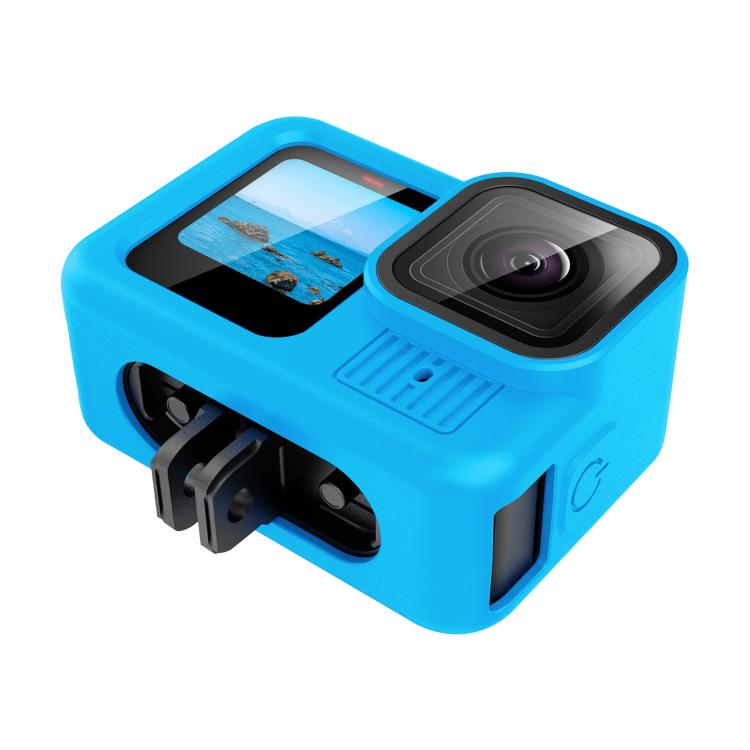 For GoPro HERO13 Black PULUZ Silicone Protective Case Cover with Wrist Strap & Lens Cover (Blue) - free shipping - PMC Jewellery - Order now!