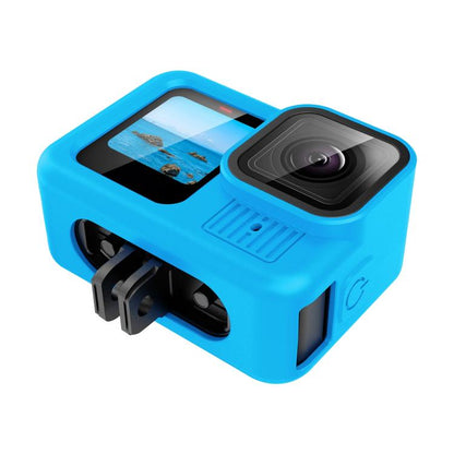 For GoPro HERO13 Black PULUZ Silicone Protective Case Cover with Wrist Strap & Lens Cover (Blue) - free shipping - PMC Jewellery - Order now!